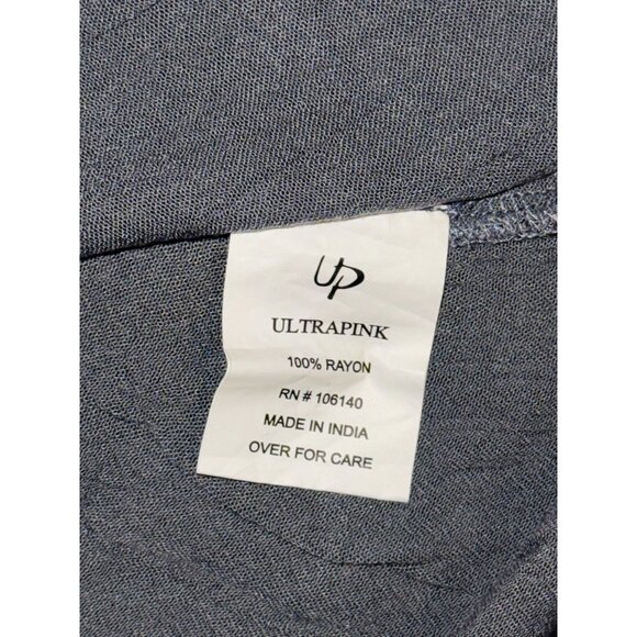 Ultrapink Womens Boho Chic Gray Tunic Top With Beaded Details & Bell Sleeves Siz - Picture 4 of 8